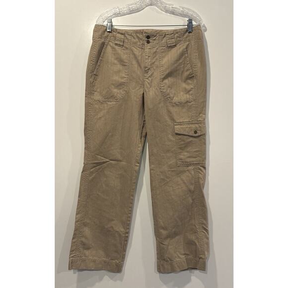 Eddie Bauer Beige Vashon Fit Straight Leg Cargo Pants Womens Size 10 (274) - Picture 1 of 6